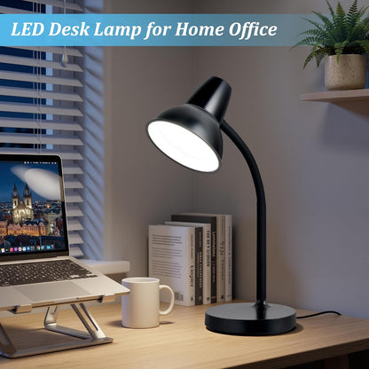 Clip On LED Desk Lamp, Flexible Arm, Eye-Caring Study Lamps for School Dorm