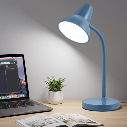 Clip On LED Desk Lamp, Flexible Arm, Eye-Caring Study Lamps for School Dorm