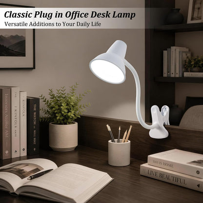 Clip On LED Desk Lamp, Flexible Arm, Eye-Caring Study Lamps for School Dorm