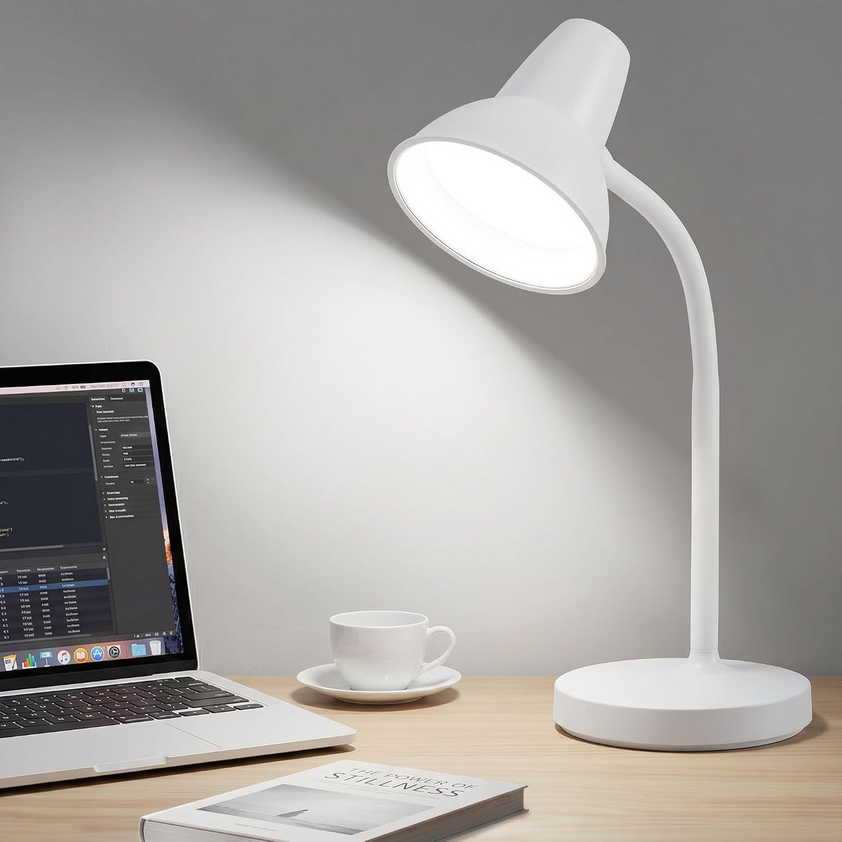 Clip On LED Desk Lamp, Flexible Arm, Eye-Caring Study Lamps for School Dorm