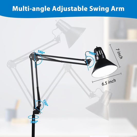 Swing Arm Desk Lamp for Home Office 360°Adjustable