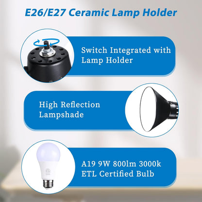 Swing Arm Desk Lamp for Home Office 360°Adjustable