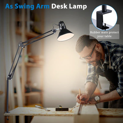 Swing Arm Desk Lamp for Home Office 360°Adjustable