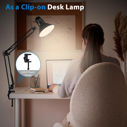 Swing Arm Desk Lamp for Home Office 360°Adjustable