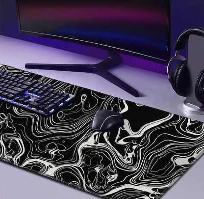 Retro American Flag XL Gaming Mouse Pad with Stitching Edge Laptop Desk Mat