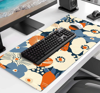 Retro American Flag XL Gaming Mouse Pad with Stitching Edge Laptop Desk Mat