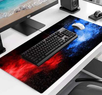 Retro American Flag XL Gaming Mouse Pad with Stitching Edge Laptop Desk Mat