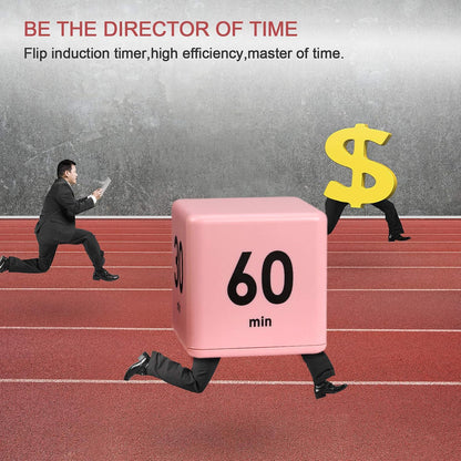 Cube Timer, Gravity Sensor Flip Timer for ADHD, Pink