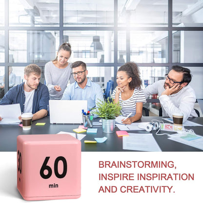 Cube Timer, Gravity Sensor Flip Timer for ADHD, Pink