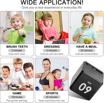 Cube Timer, Gravity Sensor Flip Timer for ADHD, Pink