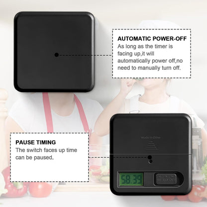 Cube Timer, Gravity Sensor Flip Timer for ADHD, Pink