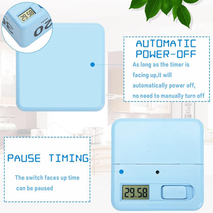 Cube Timer, Gravity Sensor Flip Timer for ADHD, Pink