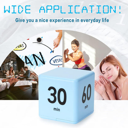 Cube Timer, Gravity Sensor Flip Timer for ADHD, Pink