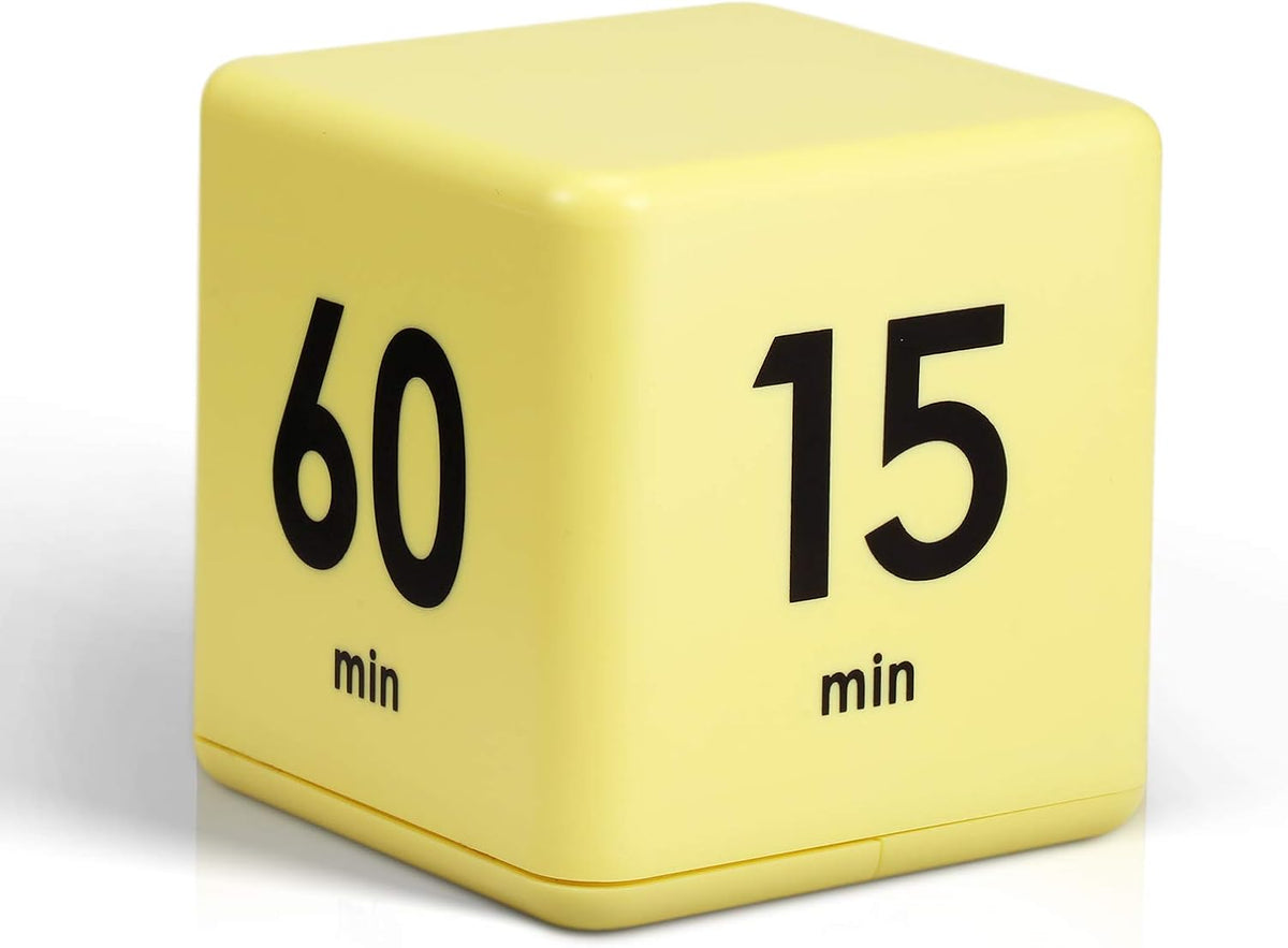 Cube Timer, Gravity Sensor Flip Timer for ADHD, Pink