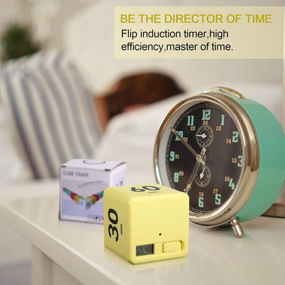 Cube Timer, Gravity Sensor Flip Timer for ADHD, Pink