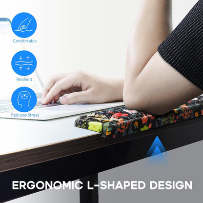 L-Shaped Desk Elbow Pad for Desk,Memory Foam Elbow Support Pad 2Pack
