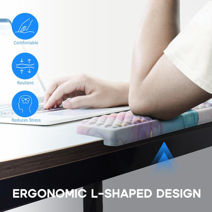L-Shaped Desk Elbow Pad for Desk,Memory Foam Elbow Support Pad 2Pack