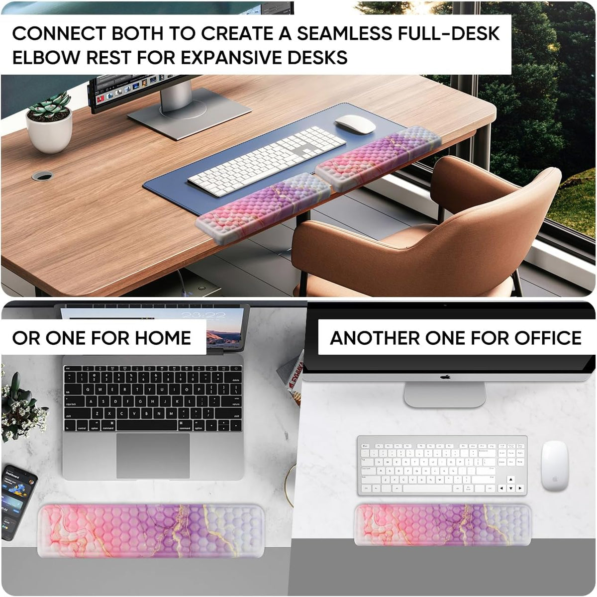 L-Shaped Desk Elbow Pad for Desk,Memory Foam Elbow Support Pad 2Pack