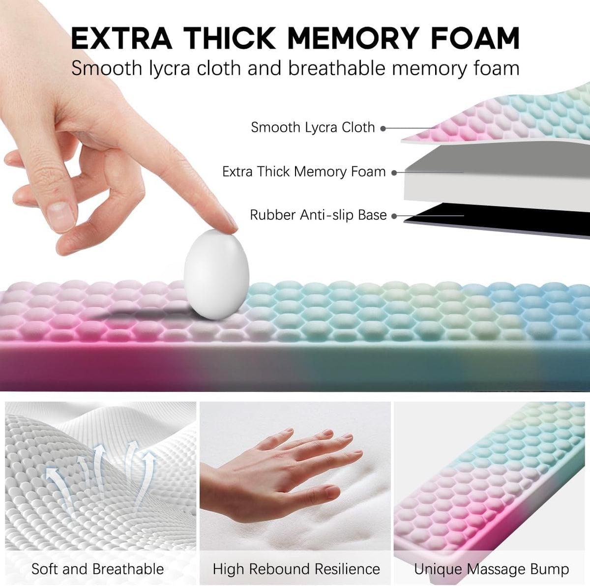 L-Shaped Desk Elbow Pad for Desk,Memory Foam Elbow Support Pad 2Pack
