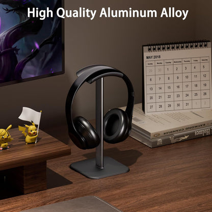 Headphone Stand for Desk - Headset Stand Headphone Holder (Black)
