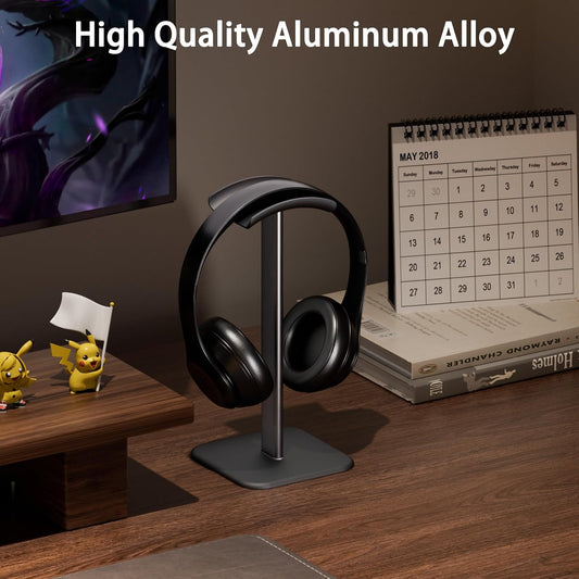 Headphone Stand for Desk - Headset Stand Headphone Holder (Black)
