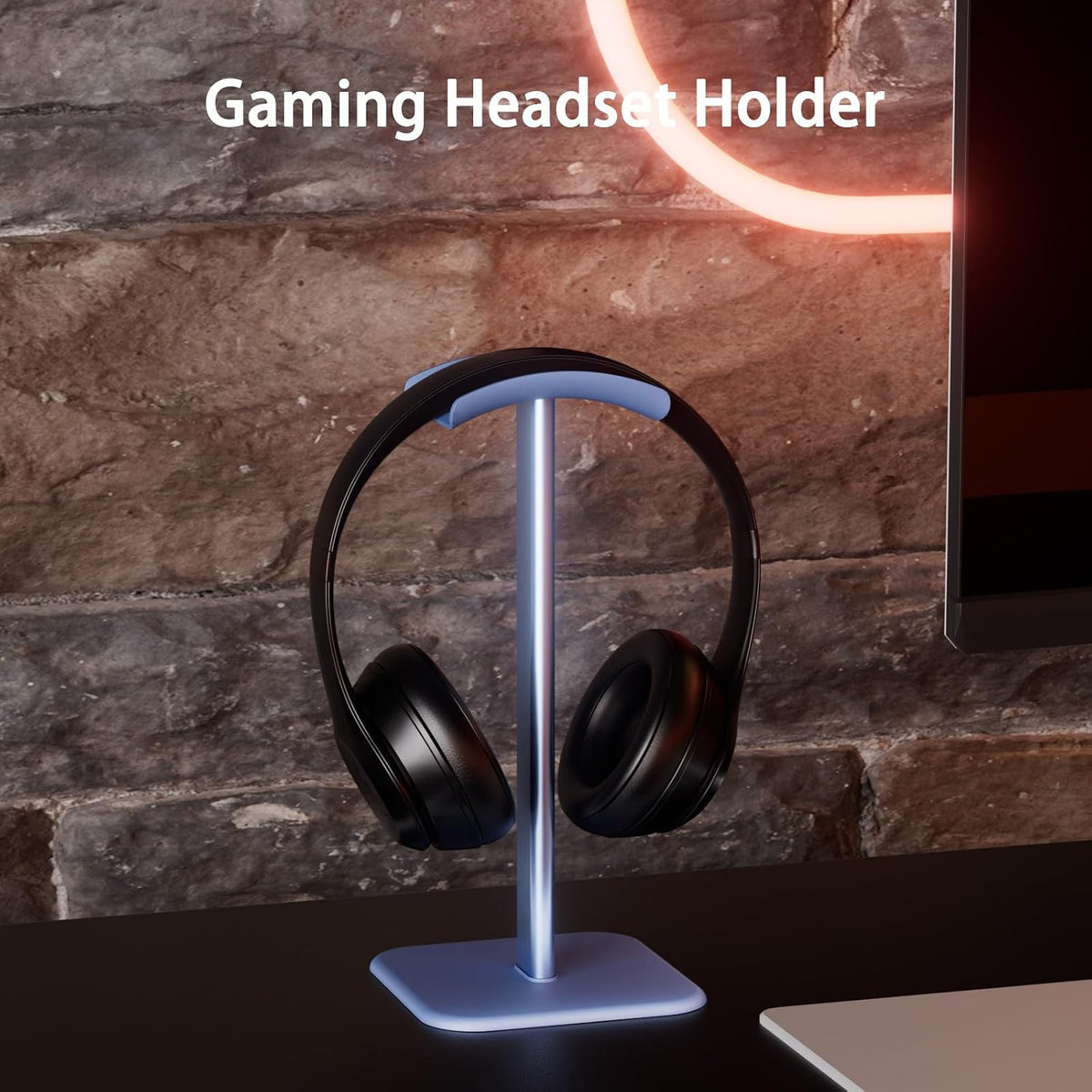 Headphone Stand for Desk - Headset Stand Headphone Holder (Black)