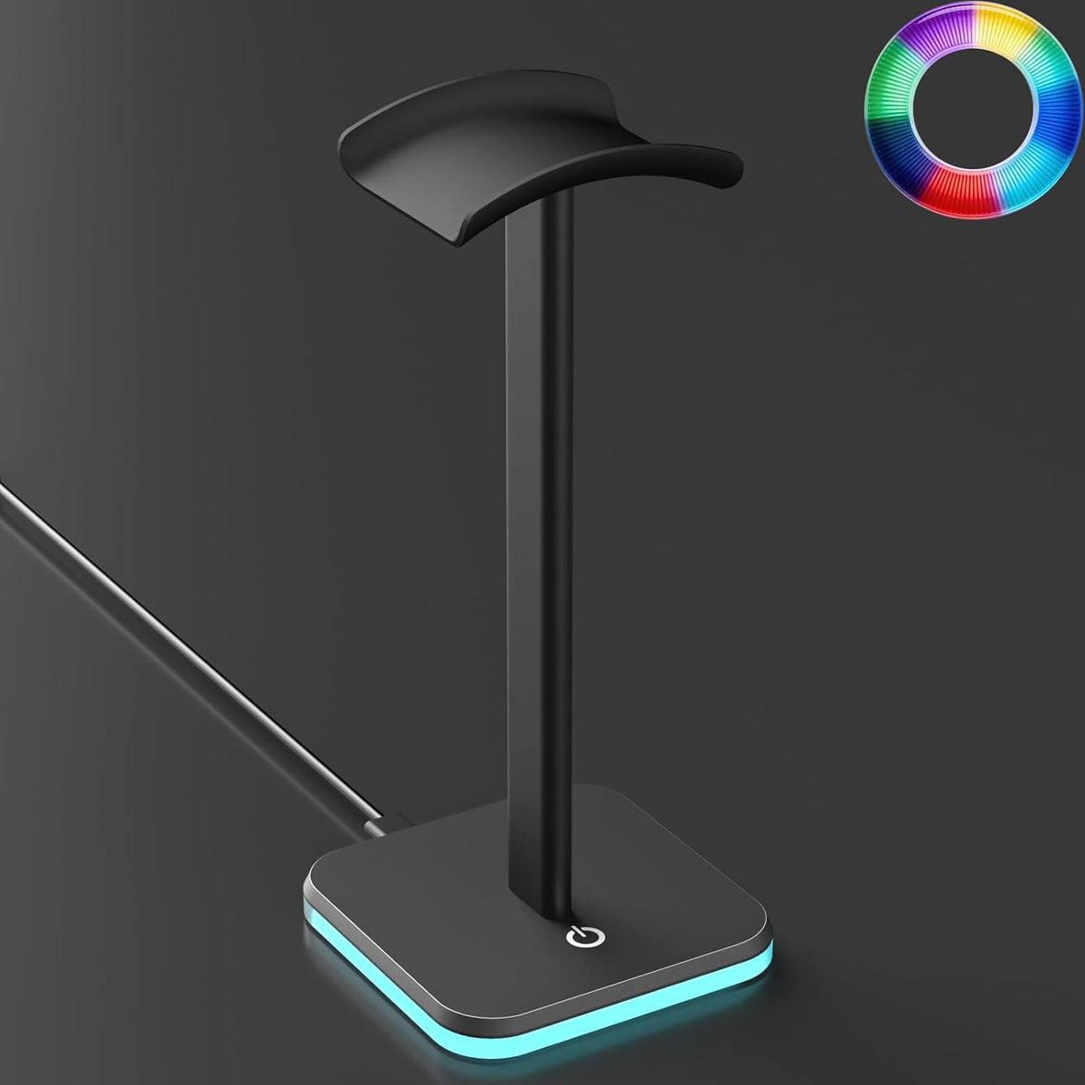 Headphone Stand for Desk - Headset Stand Headphone Holder (Black)