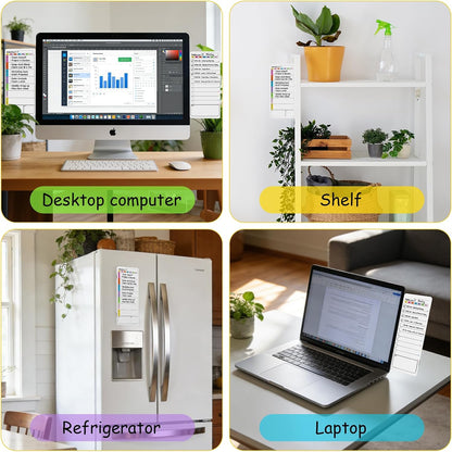 Magnetic Monitor Memo Board, Dry Erase Whiteboard Weekly Planner and Daily to Do List Note Board Set for Monitor Side/Fridge/Home/School/Office with Markers