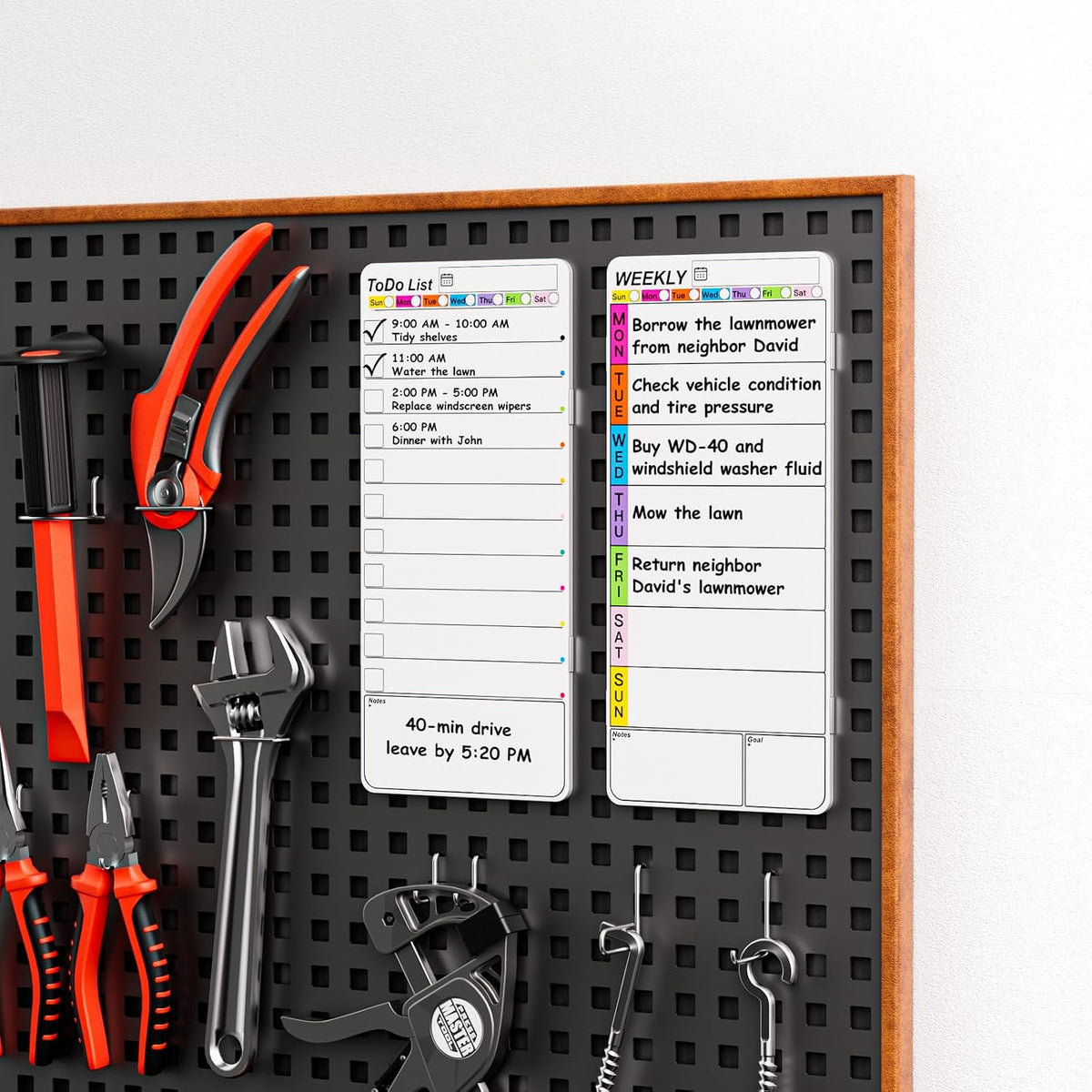 Magnetic Monitor Memo Board, Dry Erase Whiteboard Weekly Planner and Daily to Do List Note Board Set for Monitor Side/Fridge/Home/School/Office with Markers