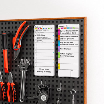 Magnetic Monitor Memo Board, Dry Erase Whiteboard Weekly Planner and Daily to Do List Note Board Set for Monitor Side/Fridge/Home/School/Office with Markers