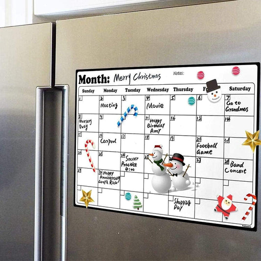 Fridge Calendar Magnetic Dry Erase Whiteboard Calendar For Refrigerator Planners 16.9 Inches X 11.8 Inches