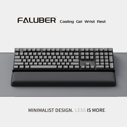 Cooling Gel Wrist Rest, 17.3-inch Length for Full-Sized Keyboard, Memory Foam Palm Rest with Non-Slip Footpad, Ergonomic Design, Stain Resistant, PC Accessory Gaming Gear (Large-Full Size)