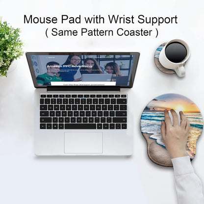Ergonomic Mouse Pad with Wrist Rest Support,Gel Mouse Pads for Desk - Colors A