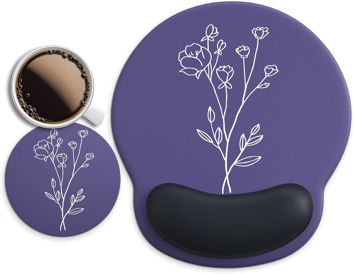 Ergonomic Mouse Pad with Wrist Rest Support,Gel Mouse Pads for Desk - Colors A