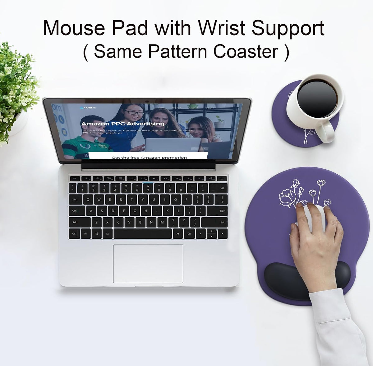 Ergonomic Mouse Pad with Wrist Rest Support,Gel Mouse Pads for Desk - Colors A