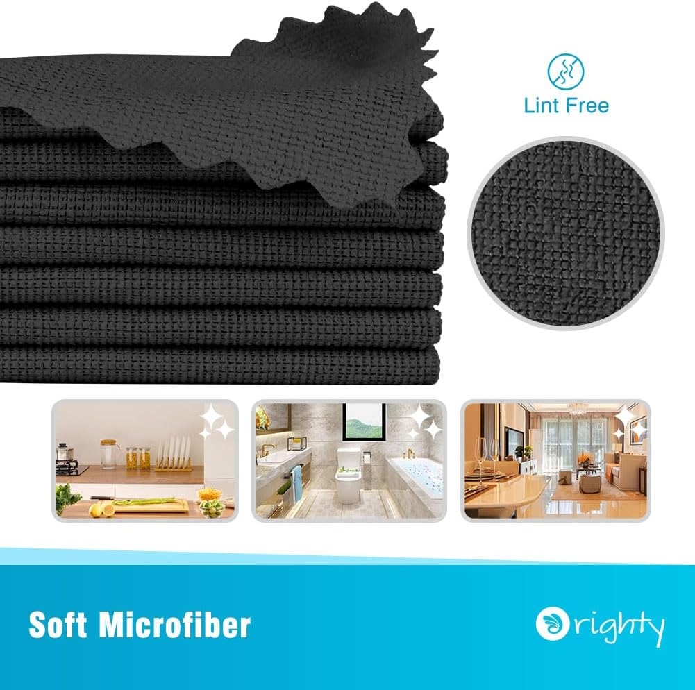 Orighty Microfiber Cleaning Cloth -, Cleaning Rags 12x11 inch
