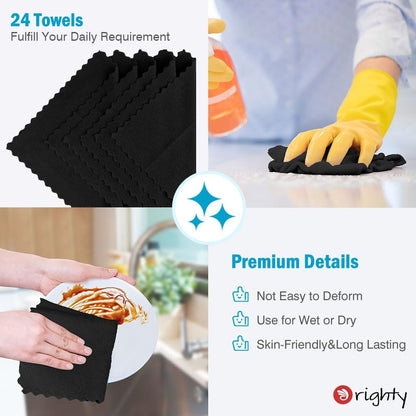 Orighty Microfiber Cleaning Cloth -, Cleaning Rags 12x11 inch