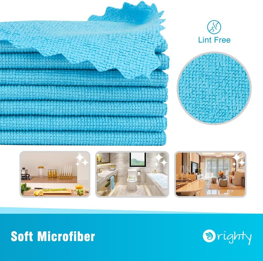 Orighty Microfiber Cleaning Cloth -, Cleaning Rags 12x11 inch