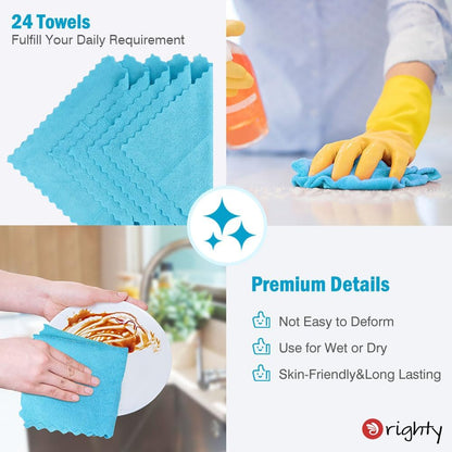 Orighty Microfiber Cleaning Cloth -, Cleaning Rags 12x11 inch