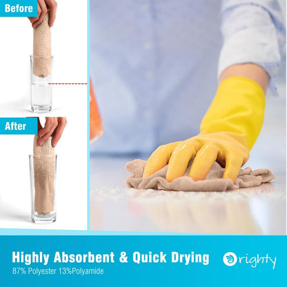 Orighty Microfiber Cleaning Cloth -, Cleaning Rags 12x11 inch