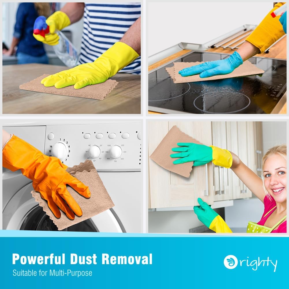 Orighty Microfiber Cleaning Cloth -, Cleaning Rags 12x11 inch