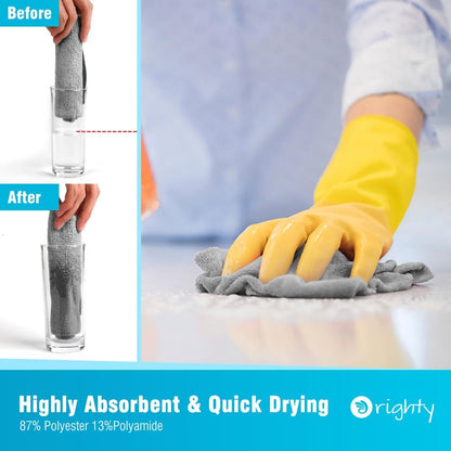 Orighty Microfiber Cleaning Cloth -, Cleaning Rags 12x11 inch