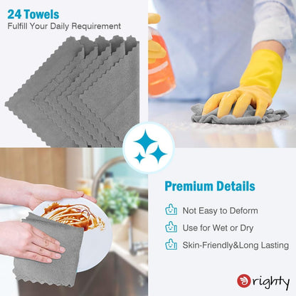 Orighty Microfiber Cleaning Cloth -, Cleaning Rags 12x11 inch