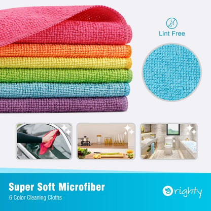 Orighty Microfiber Cleaning Cloth -, Cleaning Rags 12x11 inch