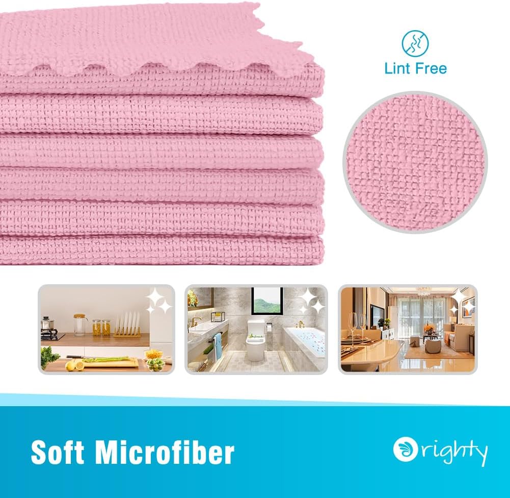 Orighty Microfiber Cleaning Cloth -, Cleaning Rags 12x11 inch