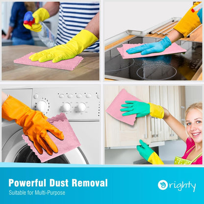 Orighty Microfiber Cleaning Cloth -, Cleaning Rags 12x11 inch