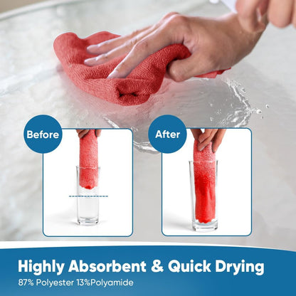Orighty Microfiber Cleaning Cloth -, Cleaning Rags 12x11 inch