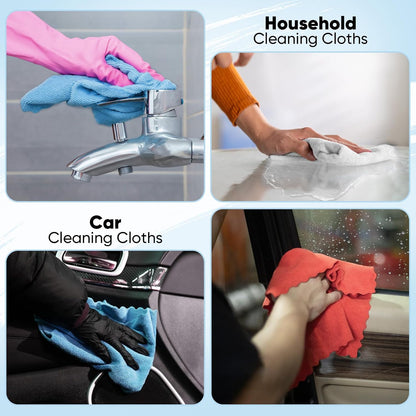 Orighty Microfiber Cleaning Cloth -, Cleaning Rags 12x11 inch