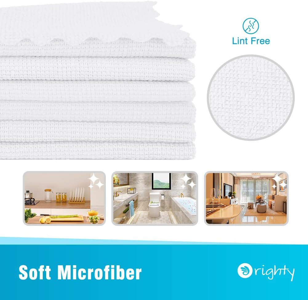 Orighty Microfiber Cleaning Cloth -, Cleaning Rags 12x11 inch