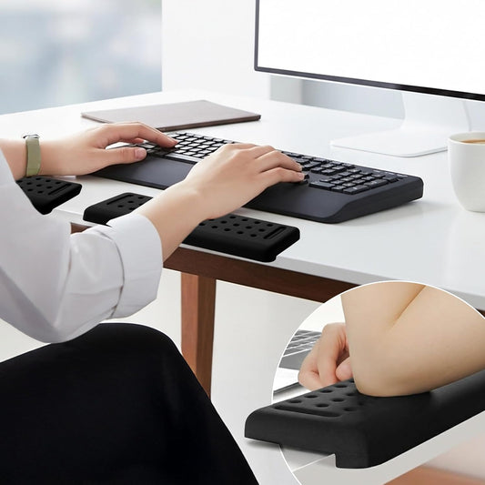Keyboard Wrist Rest with Edge Protector - 11.8 Inch 2 Pack L Shaped Desk Pad